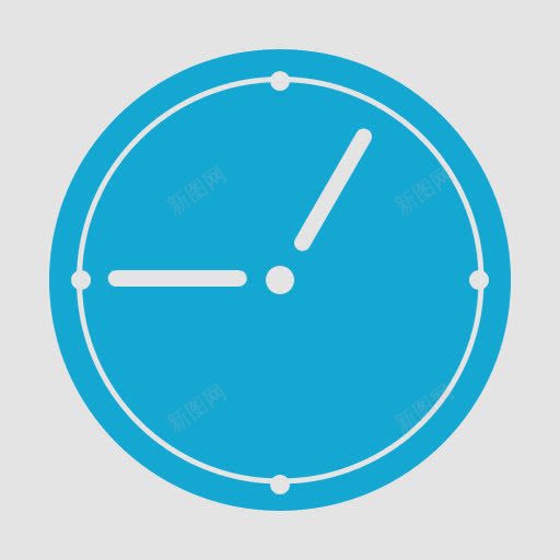 蓝色的clock标志图标png_新图网 https://ixintu.com time 时钟 钟表