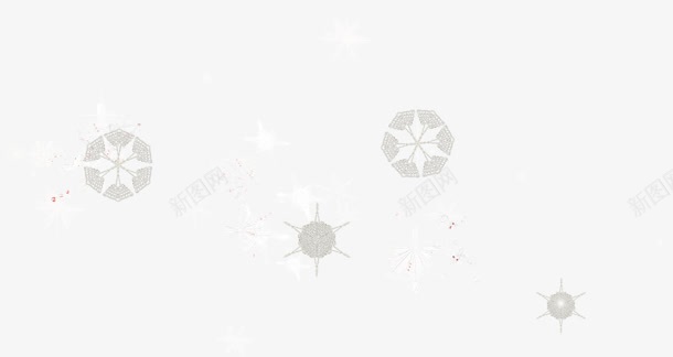 雪花花纹灰色雪花png免抠素材_新图网 https://ixintu.com 灰色 花纹 雪花