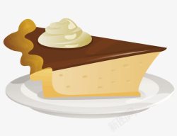 黄色巧克力蛋糕不开心一块巧克力蛋糕高清图片