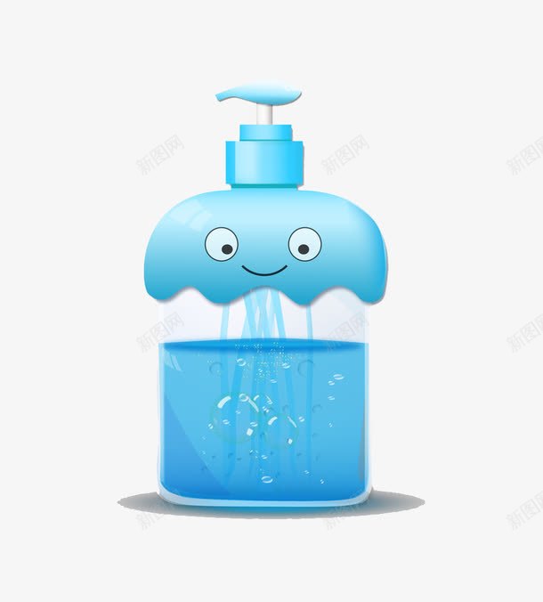 蓝色瓶子png免抠素材_新图网 https://ixintu.com 产品 洗手液 洗手液产品 瓶体 瓶体设计 蓝瓶子 蓝色 设计