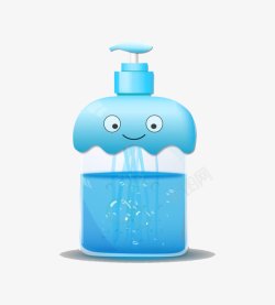洗手液瓶子蓝色瓶子高清图片