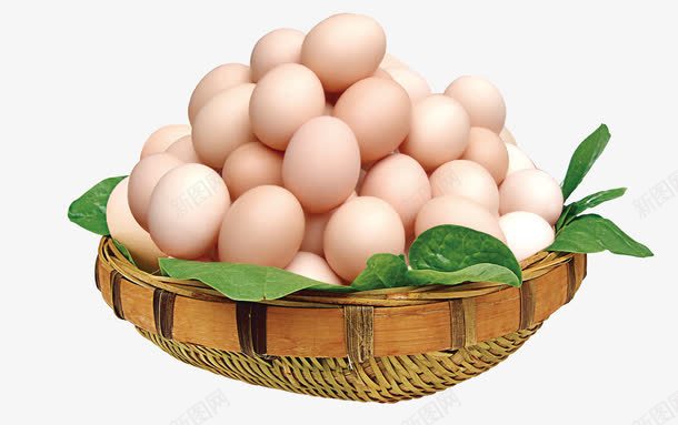 篮子里面的鸡蛋png免抠素材_新图网 https://ixintu.com 篮子 篮子里的鸡蛋 草鸡蛋 鸡蛋
