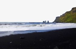 黑沙滩冰岛旅游黑沙滩高清图片