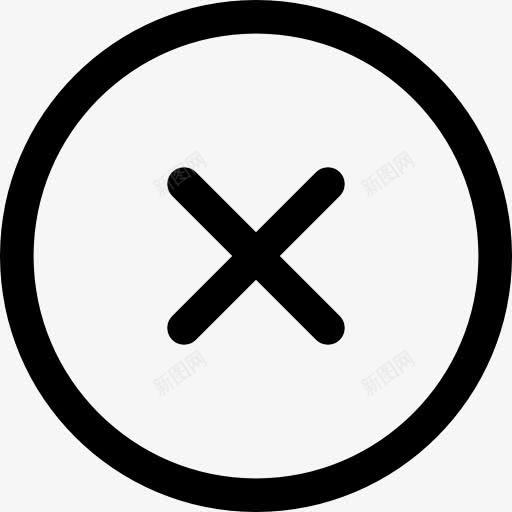 圆的删除按钮图标png_新图网 https://ixintu.com 删除 取消 字母X 按钮 界面