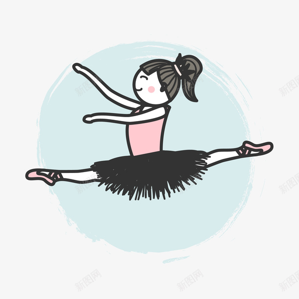 手绘舞蹈女孩矢量图ai免抠素材_新图网 https://ixintu.com 手绘 手绘的 手绘舞蹈女孩 矢量的 舞蹈女孩 矢量图
