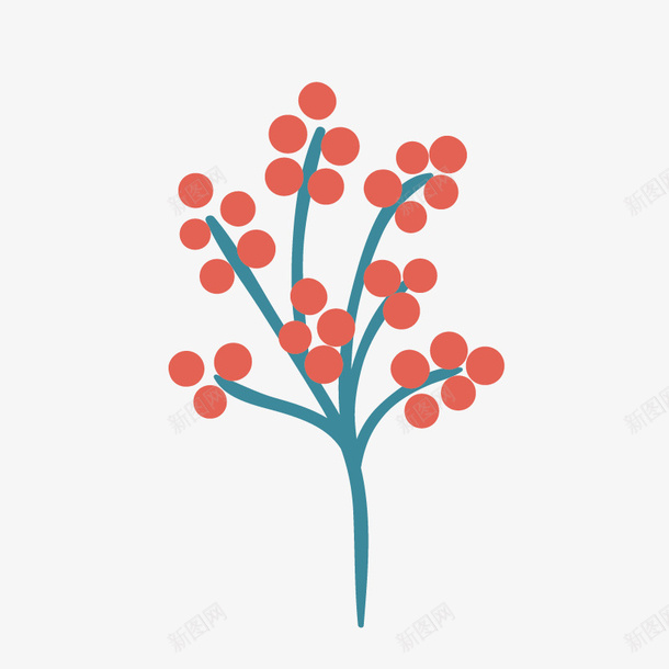 红色手绘果树png免抠素材_新图网 https://ixintu.com png素材 手绘果树 果树素材 红果实