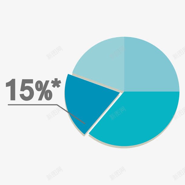 蓝色饼状数据png免抠素材_新图网 https://ixintu.com 分析 数据 素材 蓝色 饼状图