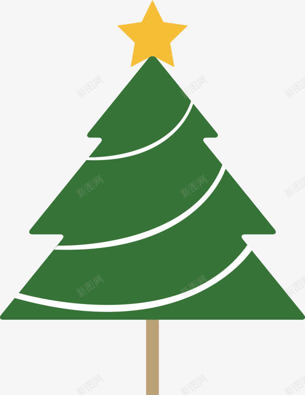 圣诞节元素绿色的圣诞树png免抠素材_新图网 https://ixintu.com 元素 圣诞树 圣诞节 绿色
