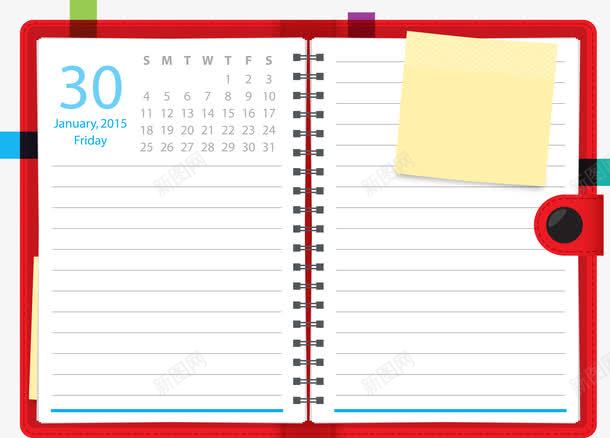 日程笔记本png免抠素材_新图网 https://ixintu.com 办公 日程图 日程规划 笔记本