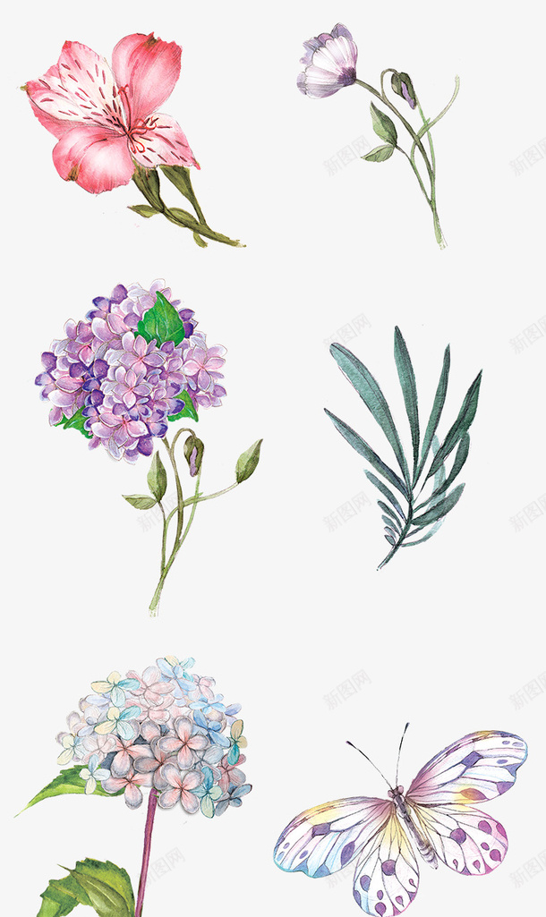 创意合成手绘花朵效果手绘png免抠素材_新图网 https://ixintu.com 创意 合成 效果 花朵