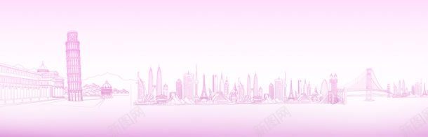 创意手绘背景jpg设计背景_新图网 https://ixintu.com 促销 包包 手绘建筑 时尚 海报 紫色背景