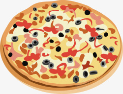 意大利卡通手绘披萨高清图片