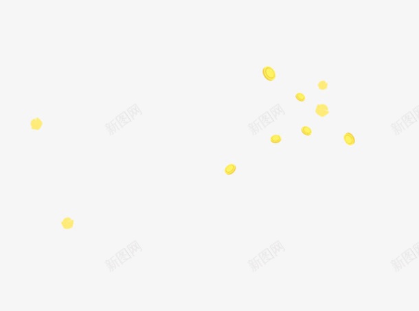 黄色漂浮小图标png_新图网 https://ixintu.com 小图标 漂浮 黄色
