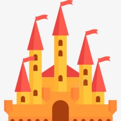 中世纪的幻想城堡图标高清图片