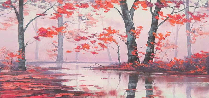 风景油画背景