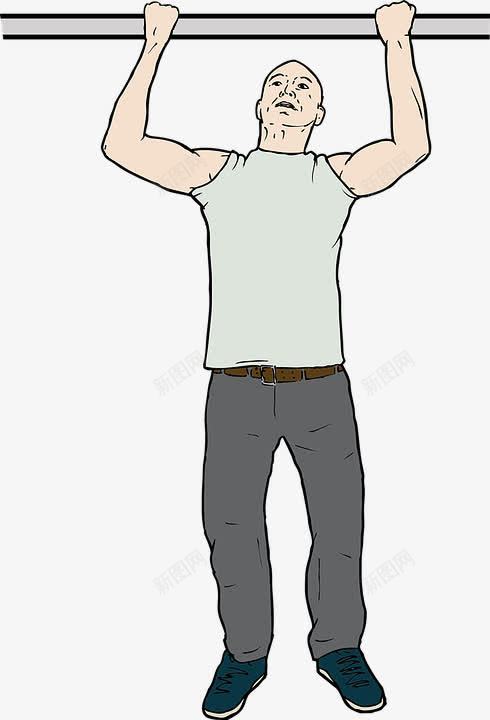 健身男的引体向上png免抠素材_新图网 https://ixintu.com 健身 引体向上 男的