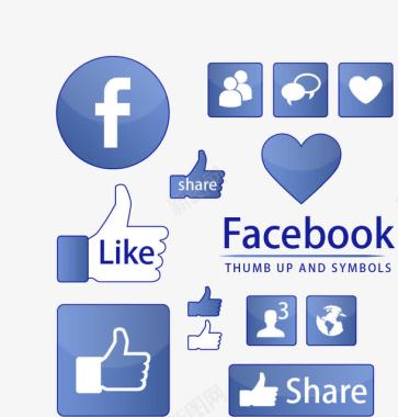 脸书上的图表社交信息大拇指图标图标
