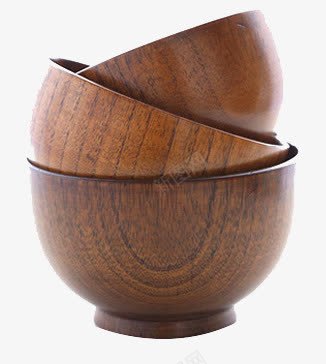 三个实木碗png免抠素材_新图网 https://ixintu.com 产品实物 和风 木制 碗 简约