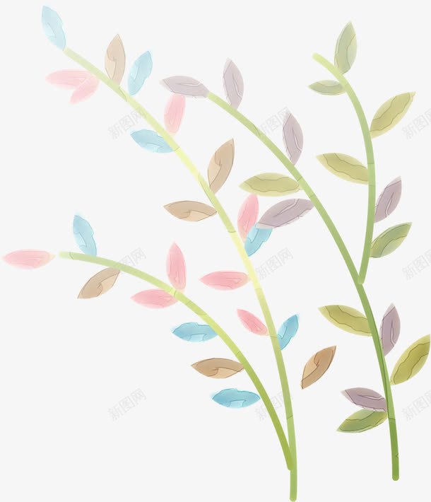 创意手绘合成植物树叶图案png免抠素材_新图网 https://ixintu.com 创意 合成 图案 树叶 植物