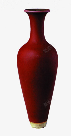 古典红陶瓷花瓶素材