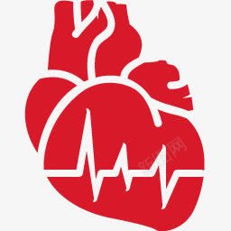 心脏病学红色的医学的图标图标