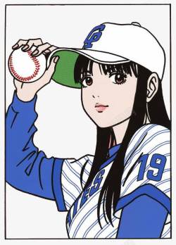 甜美棒球服棒球女孩高清图片