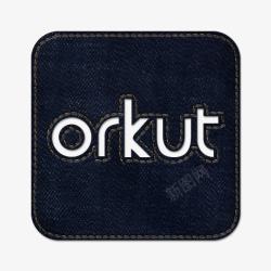 牛仔蓝牛仔琼社会Orkut标志广场蓝图标高清图片
