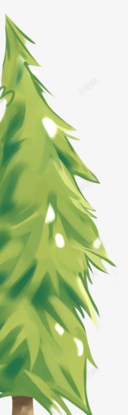 扁平合成绿色的圣诞树素材