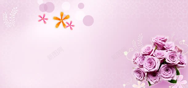 紫色唯美花朵背景jpg设计背景_新图网 https://ixintu.com 广告 影楼 海报 淘宝 素材 紫色唯美花朵海报背景素材 花朵