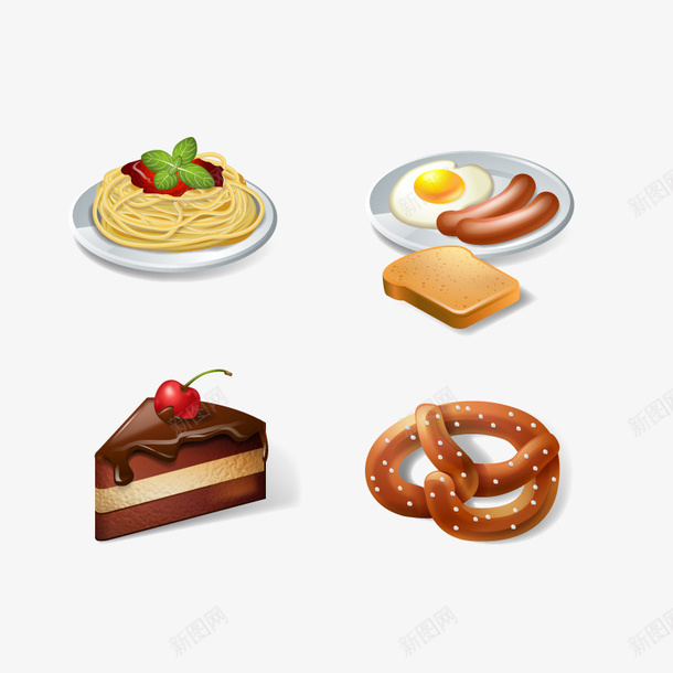 早餐面包面条食物png免抠素材_新图网 https://ixintu.com 早餐 面包 面条 食物