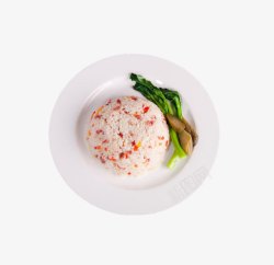 豌豆炒饭实物炒米一盘高清图片