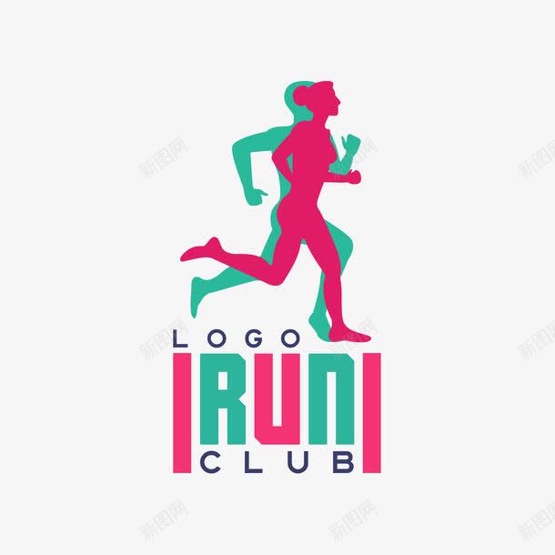 跑步图标png_新图网 https://ixintu.com 300像素图 AI图免抠 LOGO 大图免抠 跑步 跑步logo 运动 高清免抠
