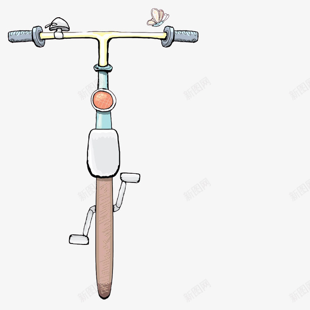 自行车png免抠素材_新图网 https://ixintu.com 手绘 白色 自行车