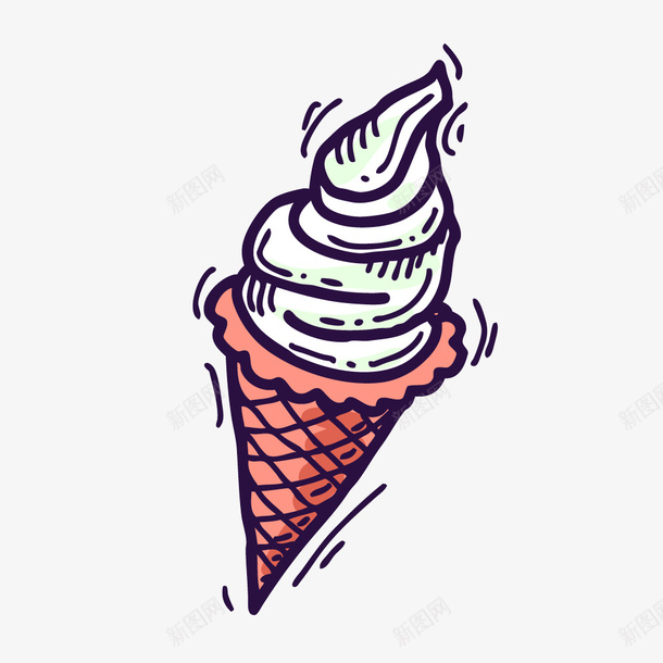 手绘雪糕冰淇淋矢量图ai免抠素材_新图网 https://ixintu.com 冰淇淋 手绘 雪糕 矢量图