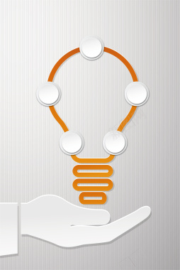 创意灯泡企业文化海报背景矢量图背景
