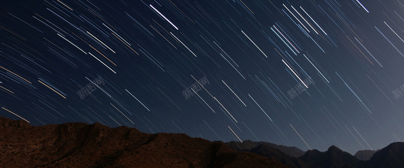 星空轨迹图摄影图片