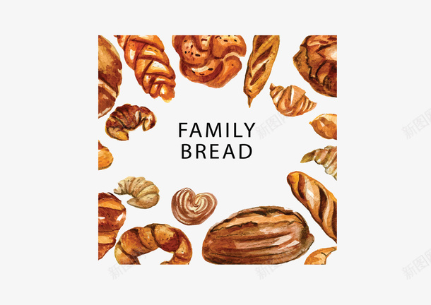 手绘手工烘焙面包png免抠素材_新图网 https://ixintu.com 全麦面包 手工面包 烘焙 烘焙面包 矢量png 面包