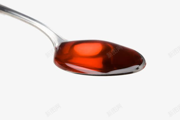 勺子里的糖浆png免抠素材_新图网 https://ixintu.com 止咳糖浆 甜的 红色 药品