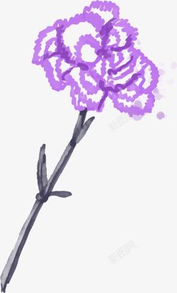 紫色丝网花素材