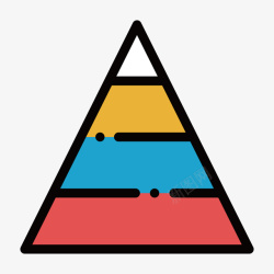 尖锐的三角形彩色手绘几何三角形元素矢量图图标高清图片
