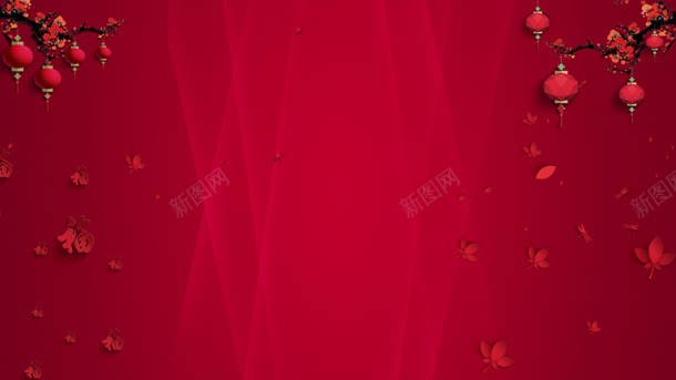 中国风式的大红色小灯笼背景