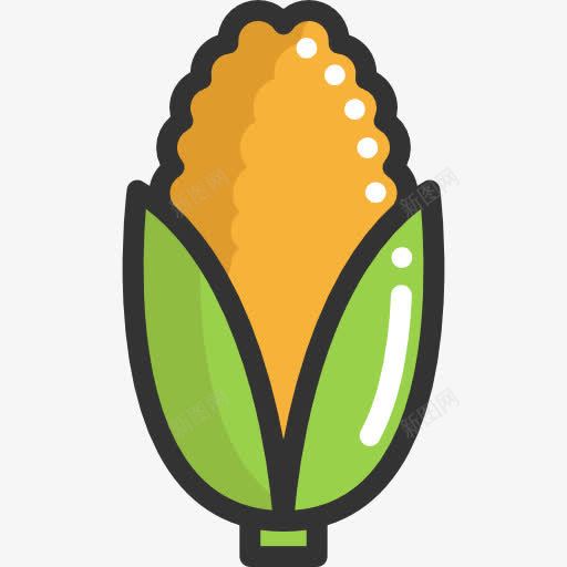 玉米图标png_新图网 https://ixintu.com 健康食品 有机食品餐厅 玉米 素食 谷类食品 食品 饮食