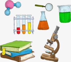 手绘科学实验用具素材