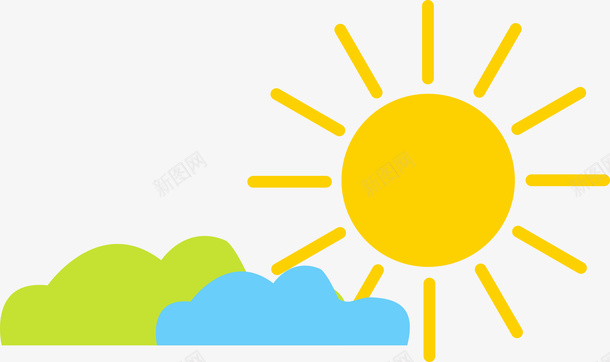 卡通太阳彩云云朵白云矢量图eps免抠素材_新图网 https://ixintu.com 云朵 卡通太阳 卡通晴空 彩色 拥抱太阳 白云 矢量图