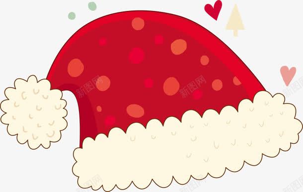 圣诞节红色圣诞帽png免抠素材_新图网 https://ixintu.com 圣诞节帽子 毛线帽子 白色毛球 白色雪子 红色圣诞帽 红色爱心