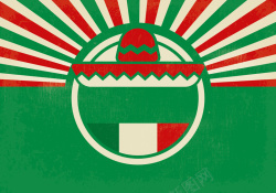 墨西哥风美式墨西哥烤肉海报展板扁平背景矢量图高清图片
