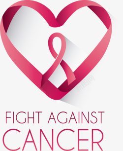 抗乳腺癌效果红色丝带抗乳腺癌标志矢量图高清图片