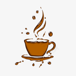 矢量咖啡杯图形创意咖啡伴侣图形元素高清图片