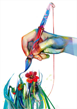春节手绘画水彩绘画学习海报背景矢量图高清图片