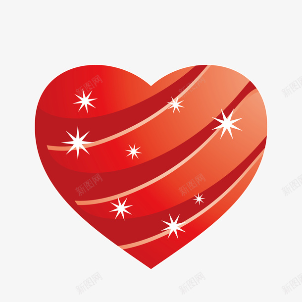 星星和爱心png免抠素材_新图网 https://ixintu.com 星星 爱心 白色的 红色爱心 装饰 闪闪发光
